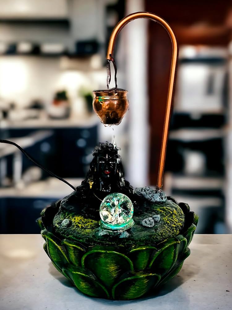 Statonio 16 Inch Adiyogi Water Fountain Indoor Water Fountain Lord